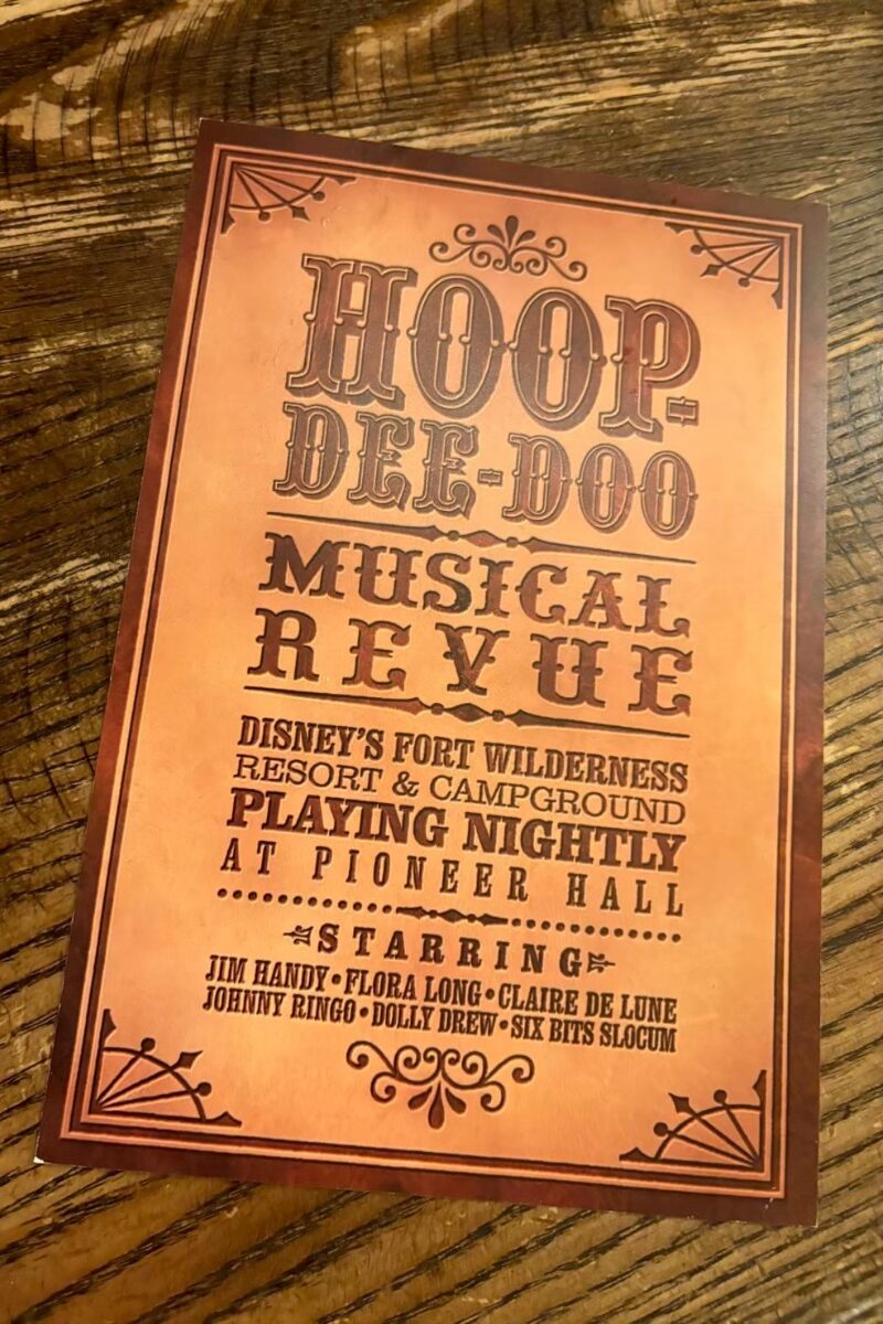 Hoop-Dee-Doo Musical Revueのメニュー